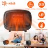 Small Electric Space Heater Portable Mini PTC Ceramic Space Heater Fan w/ Tip-Over