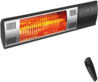 Simple Deluxe Wall Mounted Patio Outdoor Heater for Balcony, Courtyard with Remote Control