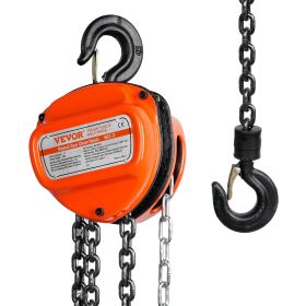 VEVOR Manual Chain Hoist, 1 Ton 2200 lbs Capacity 20 FT Come Along, G80 Galvanized Carbon Steel with Double-Pawl Brake, Auto Chain Leading & 360¬∞ Rot