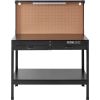 VEVOR Workbench A3 Steel Work Bench For Garage max. 1500W Heavy Duty Workbench 220lbs Weight Capacity 0.47" Bench top Thickness Hardwood Workbench 1.5