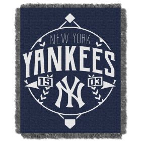 Yankees OFFICIAL MLB "Ace" Woven Jacquard Throw Blanket