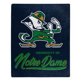 Notre Dame OFFICIAL NCAA "Signature" Raschel Throw Blanket