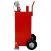 30 Gallon Gas Caddy With Wheels, Fuel Transfer Tank Gasoline Diesel Can Reversible Rotary Hand Siphon Pump, Fuel Storage Tank For Automobiles ATV Car