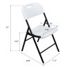 4pcs 47*54*84cm Garden Plastic Folding Chair White