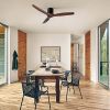 52 In.Solid Wood Blade Low Profile Ceiling Fan without Light