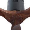 52 In.Solid Wood Blade Low Profile Ceiling Fan without Light