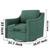 360 Degree Swivel Armchair Cotton linen skin-friendly fabric Ergonomic design Brass nail decorative armchair Living room chairs Bedroom chairs Living