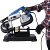 High-Performance Portable Band Saw with Removable Stainless Steel Base, 45¬∞-90¬∞ Cutting, 10A 1100W Motor, 5-inch Depth Cut,