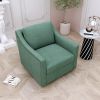 360 Degree Swivel Armchair Cotton linen skin-friendly fabric Ergonomic design Brass nail decorative armchair Living room chairs Bedroom chairs Living