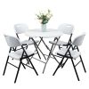 4pcs 47*54*84cm Garden Plastic Folding Chair White