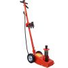 22 Ton Hydraulic Floor Jack Air-Operated Axle Bottle Jack with (4) Extension Saddle Set Built-in Wheels, Red