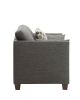 ACME Laurissa Chair & 3 Pillows in Light Charcoal Linen 52407