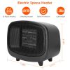 Small Electric Space Heater Portable Mini PTC Ceramic Space Heater Fan w/ Tip-Over