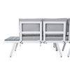 Industrial 5-Piece Aluminum Outdoor Patio Furniture Set, Modern Garden Sectional Sofa Set with End Tables, Coffee Table and Furniture Clips for Backya