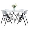 4pcs 47*54*84cm Garden Plastic Folding Chair White