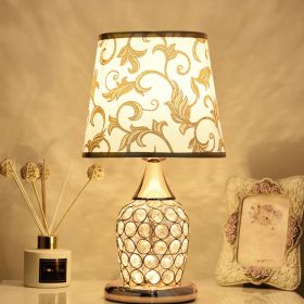 Crystal Table Lamp Ins Modern Bedroom Warm (Option: Phnom Penh Leaf B-Button without bulb-EU)