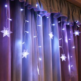 LED ice bar lamp snowflake hanging (Option: Purple-3.5m-EU 220V)