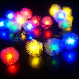 Guirlande Boule Solaires de Neige Jaune (Option: colour-30LED 6M)