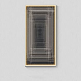 Modern Light Luxury Wall Abstract With Light Hanging Picture (Option: I-60X120CM-Black Frame)