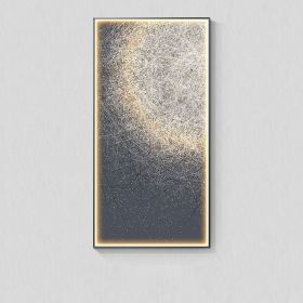 Modern Light Luxury Wall Abstract With Light Hanging Picture (Option: D-50X100CM-Black Frame)