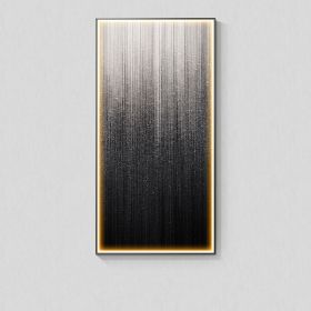 Modern Light Luxury Wall Abstract With Light Hanging Picture (Option: F-50X100CM-Black Frame)