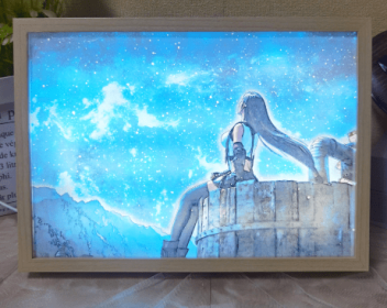 Background Wall Decoration Painting Charging Remote Control Luminous Painting (Option: Starry sky-A4 charging touch)