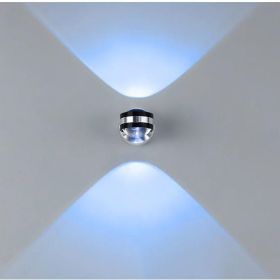 Crystal Bedroom Wall Lamp Light Luxury Living Room (Option: Blue-6W)