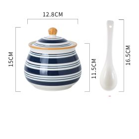 Household Kitchen Condiment Pot Ceramic Suit (Option: Oversize wind turbine)