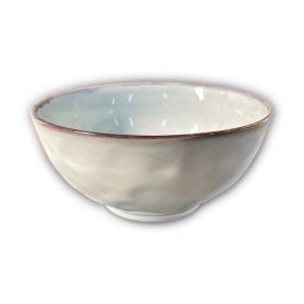 Retro And Old Stoneware Porcelain Color Glaze Relief Household Instant Noodle Bowl (Option: I)