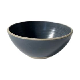 Retro And Old Stoneware Porcelain Color Glaze Relief Household Instant Noodle Bowl (Option: U)