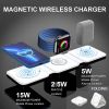 Wireless Charger 3 In 1 Magnetic Foldable Induction Charging Station For IPhone 13 Pro Max 12 11 Samsung AirPods Pro IWatch