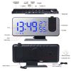 FM Radio LED Digital Smart Alarm Clock Watch Table Electronic Desktop Clocks USB Wake Up Clock with 180¬∞ Time Projection Snooze