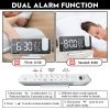 FM Radio LED Digital Smart Alarm Clock Watch Table Electronic Desktop Clocks USB Wake Up Clock with 180¬∞ Time Projection Snooze