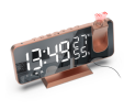 FM Radio LED Digital Smart Alarm Clock Watch Table Electronic Desktop Clocks USB Wake Up Clock with 180¬∞ Time Projection Snooze