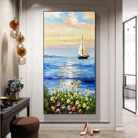 Home Decoration Abstract Artwork Painting Oil Painting Handmade Artwork Canvas Painting Modern Artist Home Decoration Unframed (size: 60x120cm)