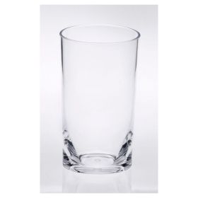 Oval Halo Acrylic Glasses Drinking Set of 4 Hi Ball (15oz), Plastic Drinking Glasses, BPA Free Cocktail Glasses, Drinkware Set, Plastic Water Tumblers (Color: as pic)