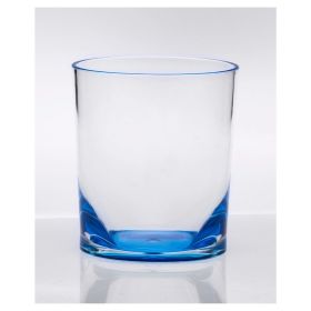 Oval Halo Acrylic Glasses Drinking Set of 4 DOF (12oz), Plastic Drinking Glasses, BPA Free Cocktail Glasses, Drinkware Set, Plastic Water Tumblers (Color: as pic)