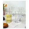 Oval Halo Acrylic Glasses Drinking Set of 4 Hi Ball (15oz), Plastic Drinking Glasses, BPA Free Cocktail Glasses, Drinkware Set, Plastic Water Tumblers