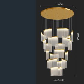 Villa Duplex Large Chandelier Living Room (Option: 23heads gold-Warm light)